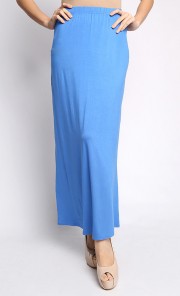 Yumna Straight Cut Skirt in Nylon Blue