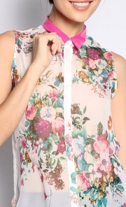 Molly Floral Top in Pink