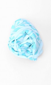Voila Maxi Scarf in Leaves Aqua