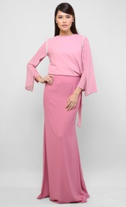 Twiggy Cape Kurung Set in Strawberry Ice