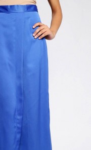 Satin Palazzo Pants in Royal Blue