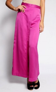 Satin Palazzo Pants in Fuchsia
