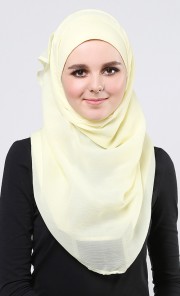Voila Maxi Scarf in Pastel Yellow