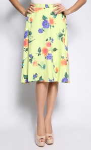 Elia Midi Skirt in Green