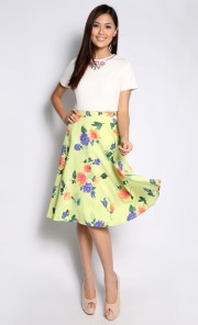 Elia Midi Skirt in Green