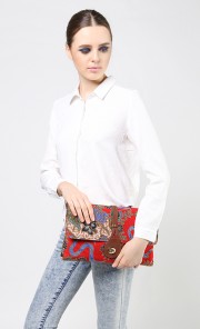 Chempaka Clutch in Red