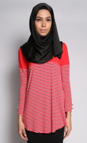 Basic Asymmetrical Top in Red