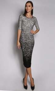 Cascade Dress in Black