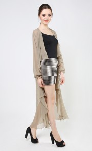 Flowy Cardigan in Beige