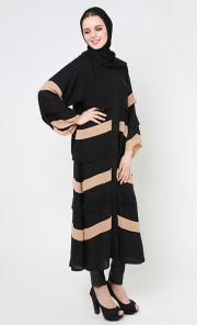 Long Dress Coat in Chocolate Caramel