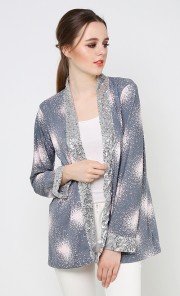 Miz Sparkle Cardigan in Grey