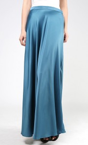 Maxi Flare Skirt in Grey Blue