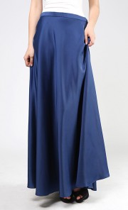 Maxi Flare Skirt in Navy Blue