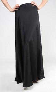 Maxi Flare Skirt in Black