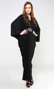 Kaftan Style Dress in Black