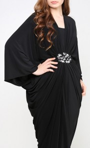 Kaftan Style Dress in Black