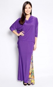 Midi Kurung Kedah in Purple
