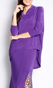 Midi Kurung Kedah in Purple