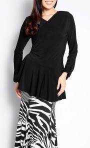 Peplum Dress in Black