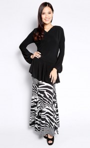 Peplum Dress in Black