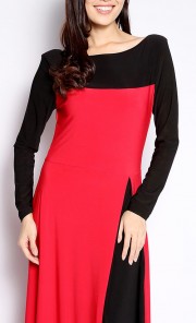 Princess Cut Jubah in Black and Red