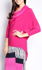 Modern Midi Kurung Kedah in Pink