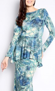 Peplum Dress in Green