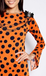 Mini Kurung Mermaid Cut in Orange and Black