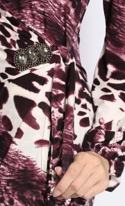 Kimono Mermaid Cut Style Dress in Purple