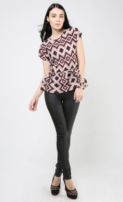 Diamond Top in Burnt Red