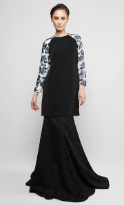 Dhalia Kurung Set in Black