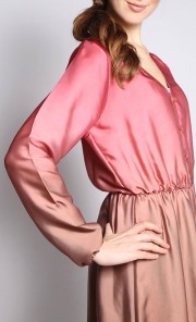Elizabeth Cardigan Dress in Salmon Ombre