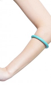 Cylinder Harus Gemstone Bangle in Turquoise