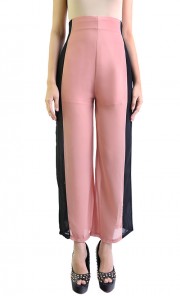 Palazzo Pants in Black and Dusty Pink