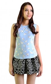Swan Top in Blue