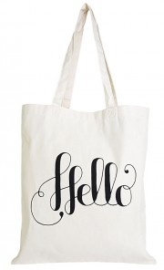 Hello Font Tote Bag