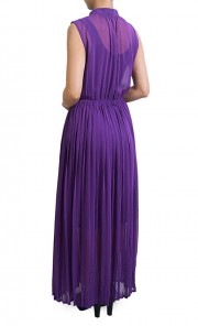 Pleated Maxi Dress in Purple