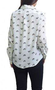 Leopard 3D Printed Top in White