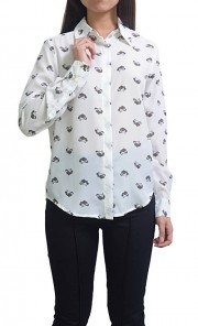 Leopard 3D Printed Top in White