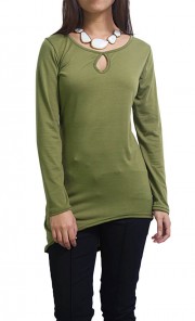 Irregular Top in Olive