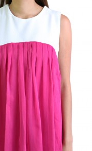 Chiffon Structured Flowy Top in Hot Pink