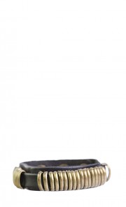 Leather Ring Cuff in Black