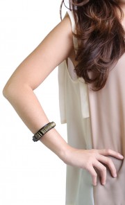 Leather Ring Cuff in Black