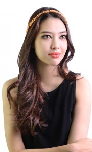 Chain Headband in Orange