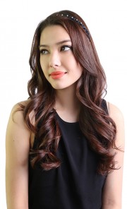 Feminine Crystal Headband in Black