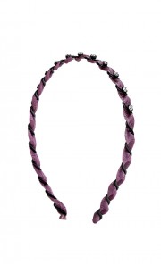 Vintage Feminine Crystal Headband in Purple