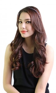 Vintage Feminine Crystal Headband in Purple