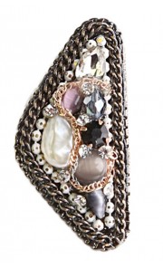 Beaded Embelishment Earrings in Black