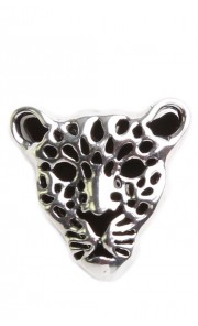 Leopard Earrings in Silver