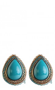 Stone Earrings in Green